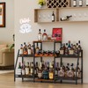 Hayexiha Liquor Cabinet with Fences, Wine Rack Freestanding Floor, 4