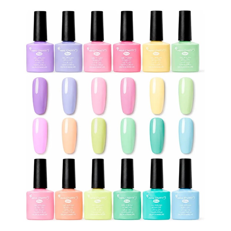 Miss Cherry Gel Semipermanente 12pz Para Uñas Uvled