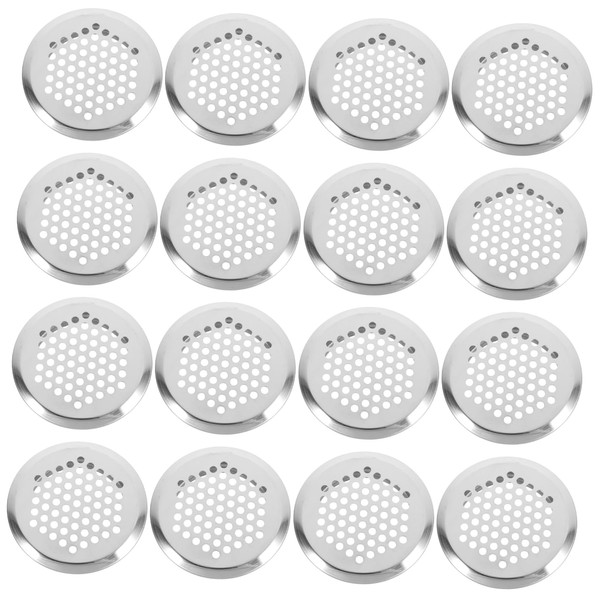 NOLITOY 20pcs Round Stainless Steel Air Vents for Cabinets and