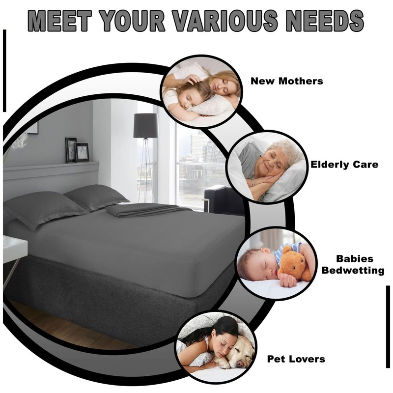 VELVETIO Waterproof Terry Towelling Mattress Protector, Soft Polycotton Non Allergic