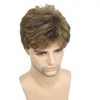 Lydell Men Wig Golden Brown Mix Short Straight Hair Synthetic
