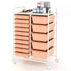 Moccha 15-Drawer Rolling Storage Cart - Under Desk Storage Drawers