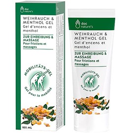 doc nature's incense menthol gel, 100 ml, mobility gel with incense and menthol, ideal for rubbing and massages, refreshing, nourishing, without mineral oils, no dyes