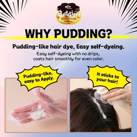 eZn Pudding Hair Dye, Ammonia-Free, Semi-Permanent DIY Korean Hair Dye Color with Keratin, Odorless Gentle for Sensitive Skin No Skin Irritation (Mushroom Blond)