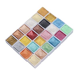 24 Piezas Pintura de Acuarela Macaron Metálico, Pintura Sólida Nacarada, for Pintar Nail Art, Arte Preescolar, Proyectos Creativos, Hogar y Escuela
