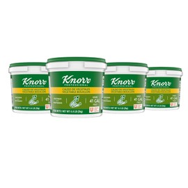 Knorr Professional Caldo de Vegetales, Vegetarian Bouillon, 4.4 lb (Pack of 4), Granulated Base, Bouillon as a Base, Marinade, Flavor Enhancer, Shelf Stable Convenience, 0g Trans Fat