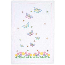 Jack Dempsey Needle Art - Beautiful Blooms Lap Quilt