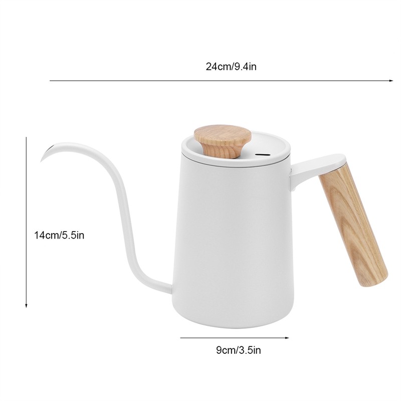 650ml Household 304 Stainless Steel Coffee Pot Hand Coffee Long