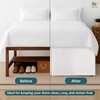 Shreem Linen Extra Long Pleated Dorm Bed Skirt, Twin XL