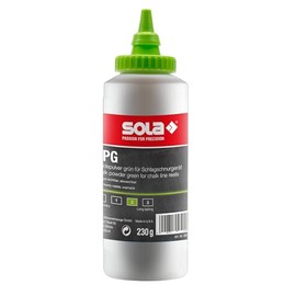 SOLA Measuring Tools SOLA CPG Chalk Green - Capacity 230 g - Chalk Line Powder Green, Replacement Chalk for Chalk Line - Very Visible on Dark Surfaces