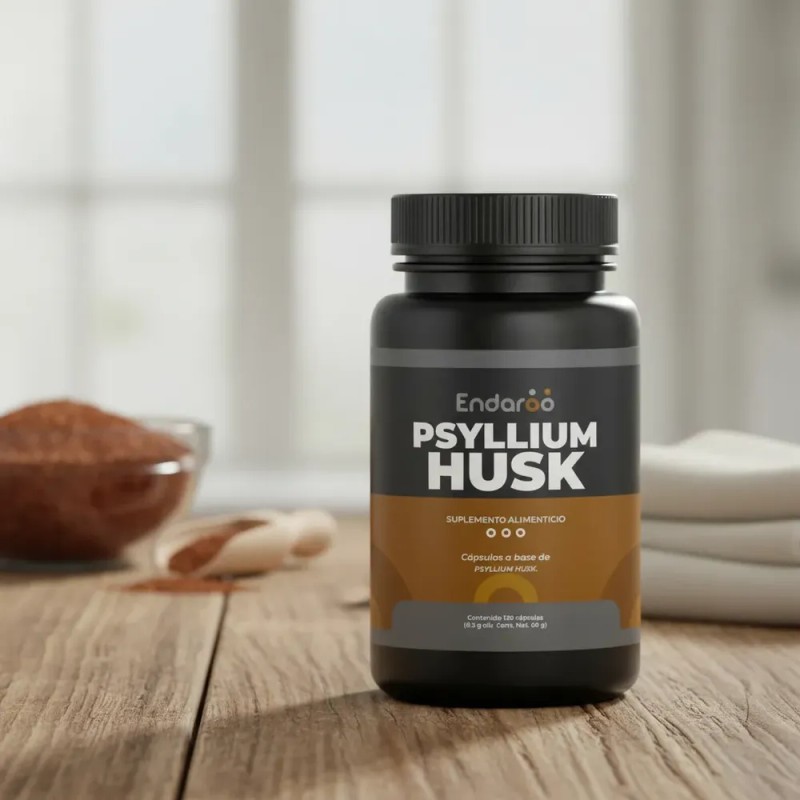Fibra De Psyllium Husk 100% Puro 60 Cápsulas