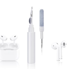 Airpods Pro1 2 3 Multi-Function Earbud Cleaning Kit, Earbud Cleaning Pen, Bluetooth Earphone Cleaning Brush, Flocking Sponge with Soft Brush, Mini Cylindrical Earphone Cleaning Tool