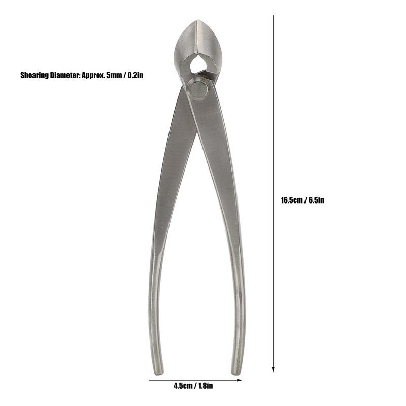Bonsai Scissors 165mm Stainless Steel Scissors with Ergonomic Handle for