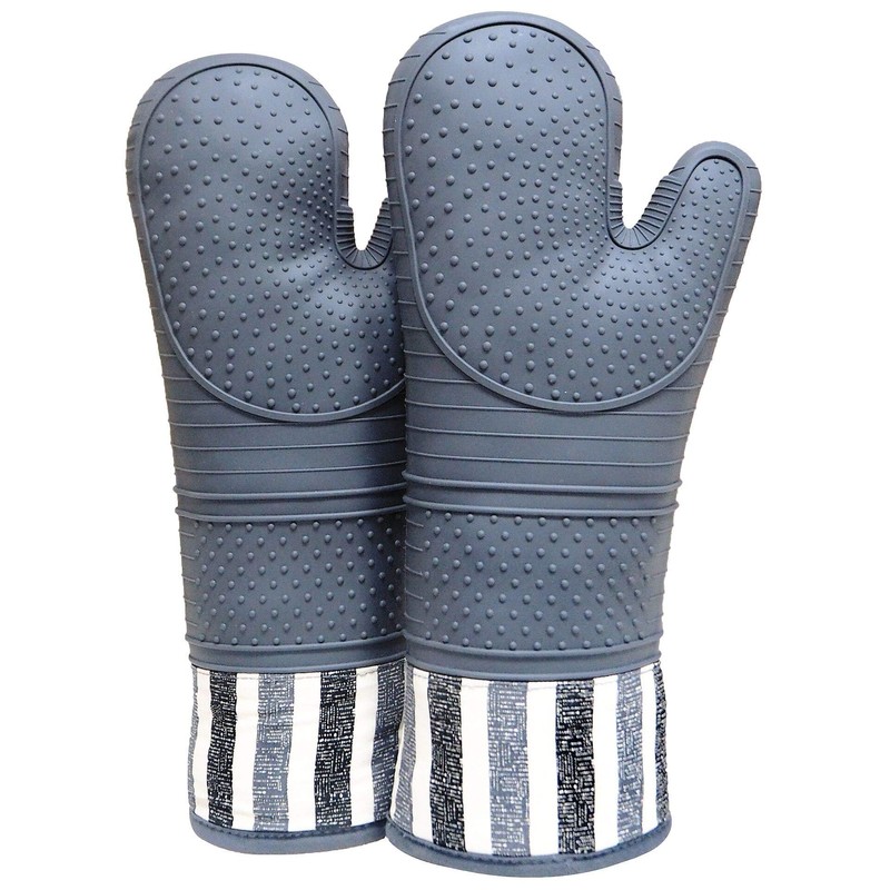 RED LMLDETA Heat Resistant 550 Degree Oven mitt, Silicone Oven