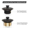 Oil Rubbed Bronze Tub Drain Trim Set Conversion Kit Assembly，All