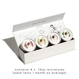 Madame Lemy Talc Free Powder Gift Set - Natural Deodorant & Body Powder – Aluminum Free, Vegan, Cruelty Free - Travel-Size Convenience with Puff Applicator | 4 Scents (Divorce, 4 x 0.75 oz)