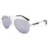Piranha Camber Aviator Sunglasses in Classic Silver and Black with