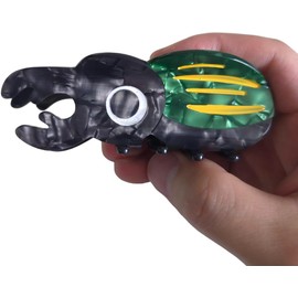 Funny Stag Beetle Hair Clip,Acetate Hair Clip,Small Claw Clip for Women (Green, 1 Count)