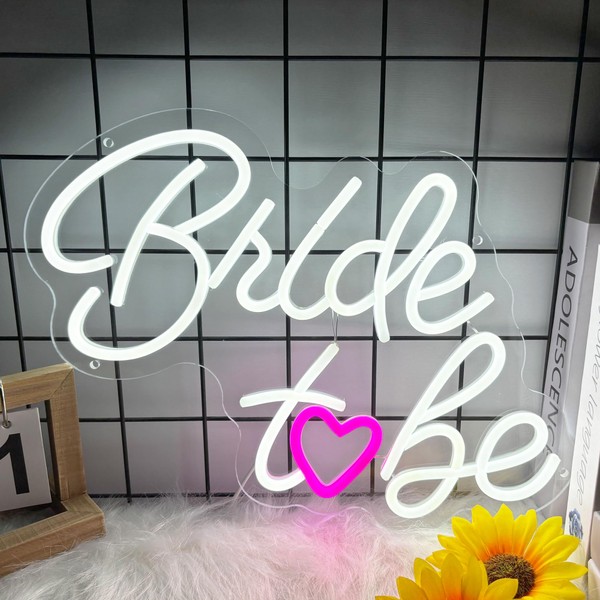Bride to be Neon Sign, White LED Neon Light Signs