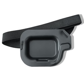 3D Silicone Single Eye Patch - Reusable Contoured Monocular Eye Mask with Adjustable Elastic Strap & Travel Case, Light Blocking Shield for Sleeping, Travel, Cosplay, Wind & Dust Protection (Left)