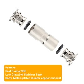 1/2 Union Straight Push to connect fittings Stainless Steel Pneumatic Push Connectors,CEKER 1/2" x 1/2" OD Tube Quick Connect Fittings Air Line Fittings for 1/2 inch Tube 2Pack