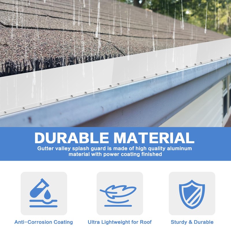 Gutter Valley Splash Guards Straight Roof Rain Diverter Roofing Gutter