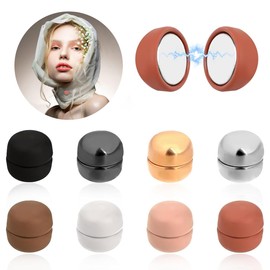 8pcs Strong Hijab Magnetic Pins Multi-Use Hijab Magnet Pins Magnetic Buttons Colorful Pinless Brooch Small Magnetic Scarf Clasp for Muslim Women Clothing Scarf Dress