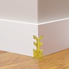 10PCS Solid Brass Skirting Board Corner Protectors, Skiffers Baseboard Corner