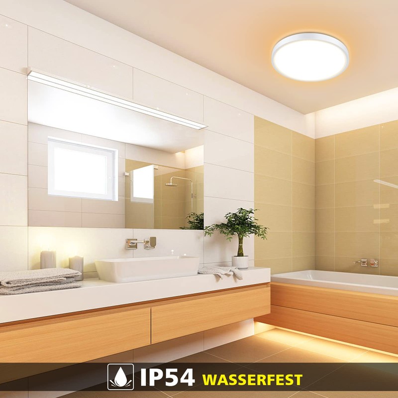 Smanu LED Ceiling Light Dimmable with Remote Control, 18 W