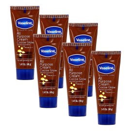 Crema Multiuso Vaseline Cocoa Glow 6 Tubos 40 G Cada Uno Normal A Sensible Noche