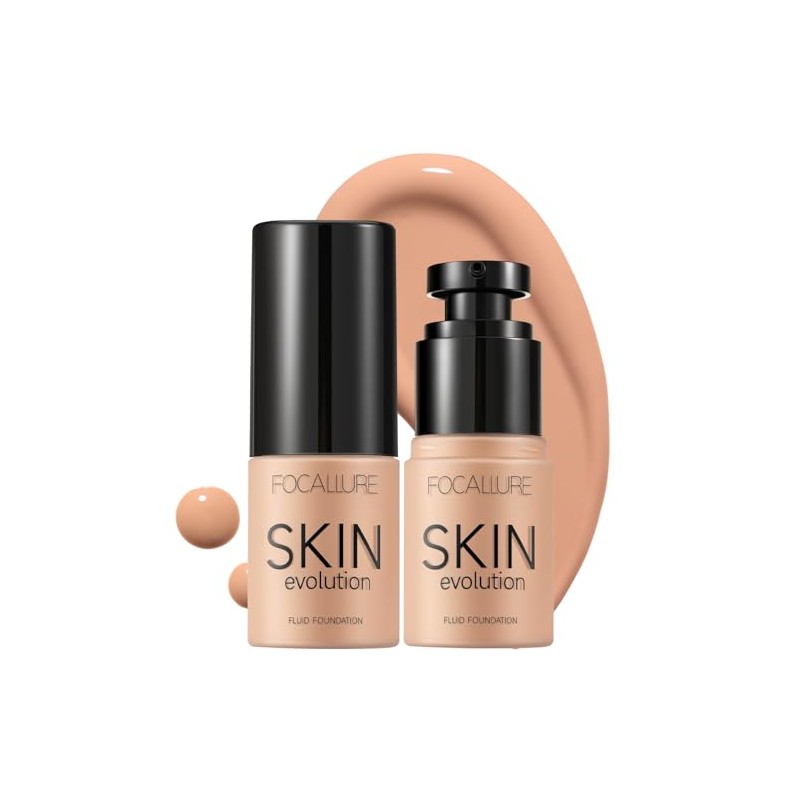 FOCALLURE- 2 piezas de base líquida, base Skin Evolution +