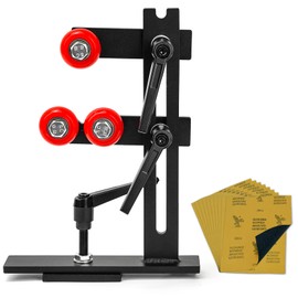 Wood Lathe Steady Rest, JAZORR L Shape Woodworking Steady Rest, Lathe Tool Rest,Wood Lathe Tools, Wood Lathe Tools and Accessories with Three Metal Fixing Wheels (Black)