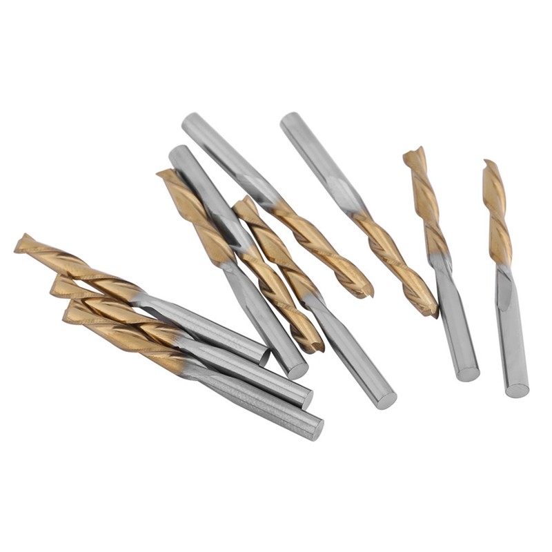 Titanium Coated 2-flute End Mill Milliling Cutter 3.175mm Shank 3.175mm