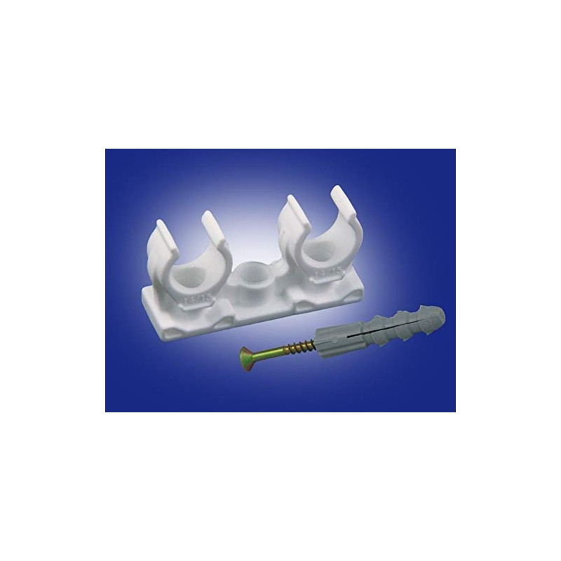 Double Snap-in Open Clip with Screw / Snap-on Pipe Bracket