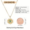 OXOXEYE Evil Eye Necklace Dainty Gold Necklace for Women 18K