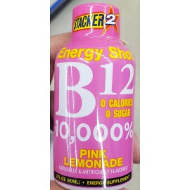PINK B12 Enery Shot Pink Lemonade 4 Bottles