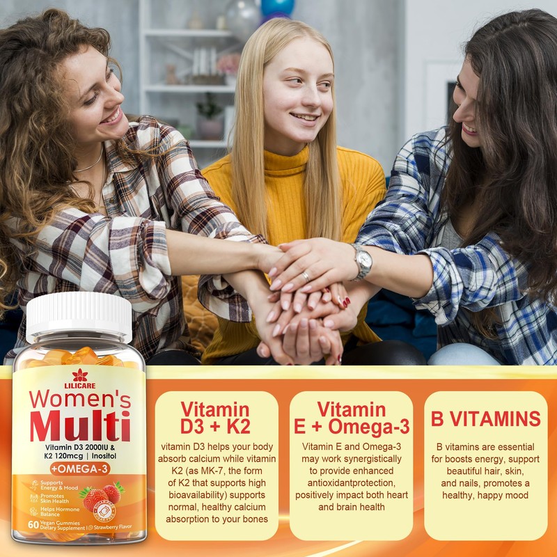 LILICARE LILICARE Liposomal Vitamin C 1000mg & Womens Multivitamin Gummies