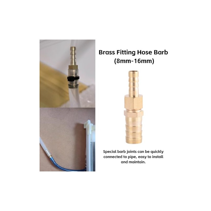 Hilitand Pipe Fittings, Brass Fitting Hose Barb, Tail Reducer Hose