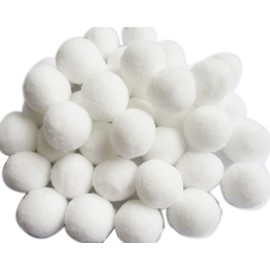 YYCRAFT 50pcs Craft Pom Pom Balls 1.5 Inch Pom Poms for DIY Creative Crafts, Party Decorations(Pom Size:1.5", White)