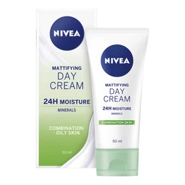 NIVEA Oil Free Moisturising Day Cream (50 ml), Combination and Oily Skin Moisturiser, Mineral Infused Day Cream, Skin Care Essentials