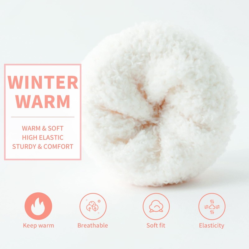 TOCONFFON Women's Cozy Fluffy Fuzzy Socks Plush Home Slipper Socks