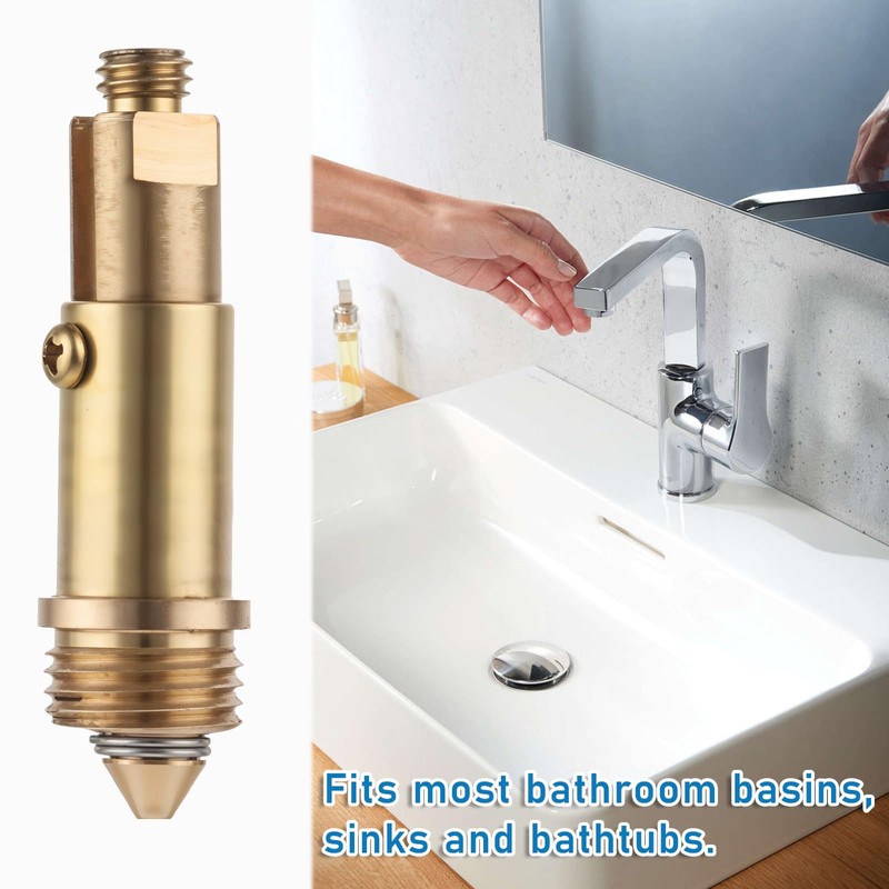 2 Pcs Basin Sink Clicker Pop Up Tub Drain Stopper
