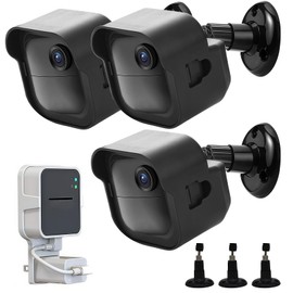 HAPEMEIN 3PCS Soporte de Cámara Ajustable de 360° Compatible con Blink Outdoor 4.ª Generación, Carcasa Resistente a la Intemperie con Sync Modul para Montaje en Pared Interior y Exterior
