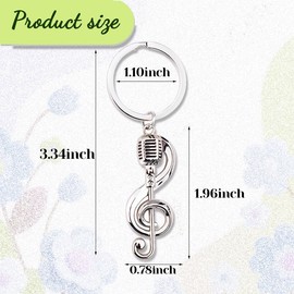 Music Note Keychain Gifts Musician Music Lovers Teachers Birthday Appreciation Gifts for Musicians Singers Christmas Retirement Gift for Singer Friends Musical Note Key Ring