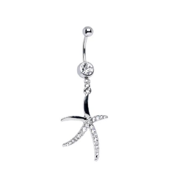 Luxe Modz Belly Button Ring with Dangle Star Fish with