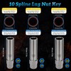 Thinkpro 10 Spline Lug Nut Socket,Compatible with Bimecc 10 Point