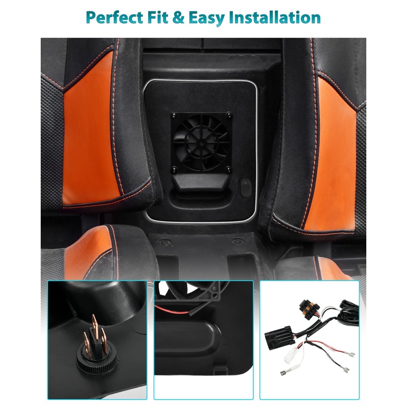 POKIAUTO Engine Access Panel with Fan Assembly for 2014-2023 Polaris