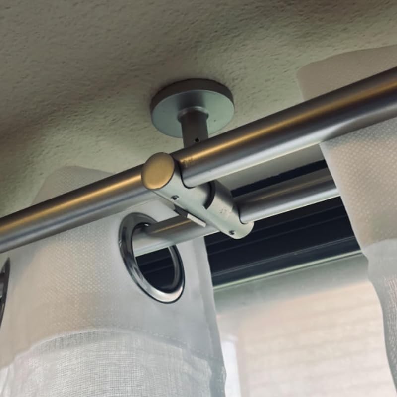 Refila 2 Pack Diameter 19mm(0.75 inch) Double Curtain Rod Bracket