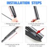 4PCS Car Windshield Wiper Blades Strips, Trimable Premium Boneless Wiper