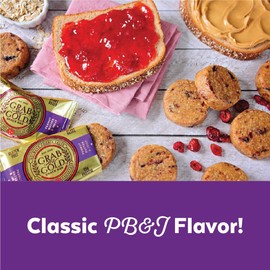 Vegan Snack Bars by Grab The Gold - Organic, Gluten Free, Vegan, Kosher, Dairy Free – 2.0 Oz – Peanut Butter & Jelly (4 Count)